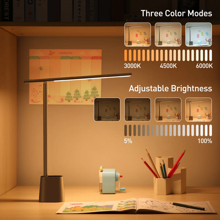 Baseus smart rechargeable folding desk lamp with full-spectrum LED and touch control