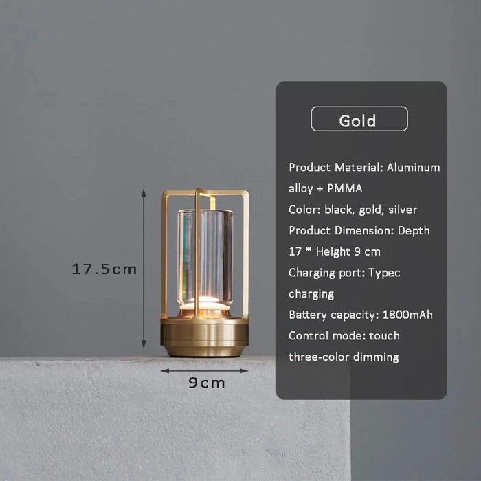 Modern Touch-Control Table Lamp – Dimmable LED Light with Warm & Cool Settings - Samanta Factory