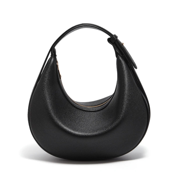 PU Leather Hobo Shoulder Bag with a solid design and spacious interior, ideal for everyday use and casual outings.