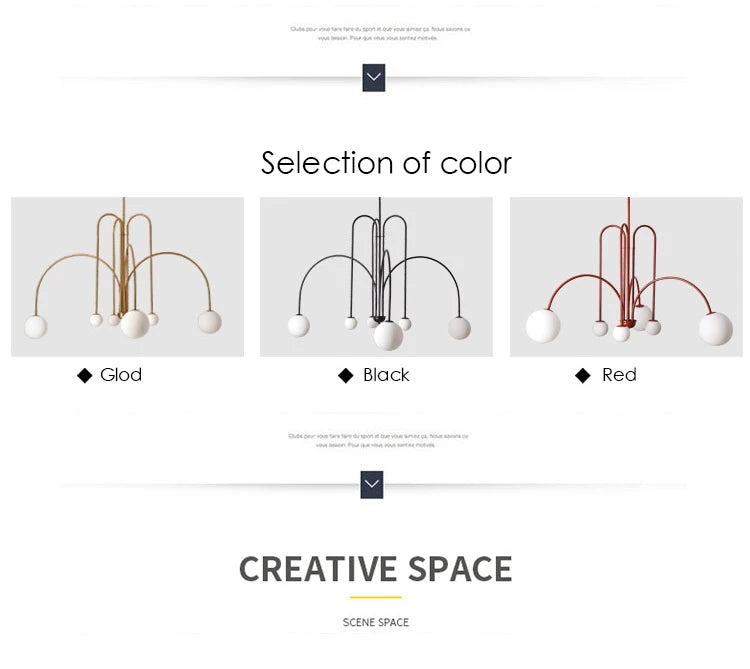 Modern LED Chandelier – Frosted Glass Pendant Light for Elegant Interiors - Samanta Factory