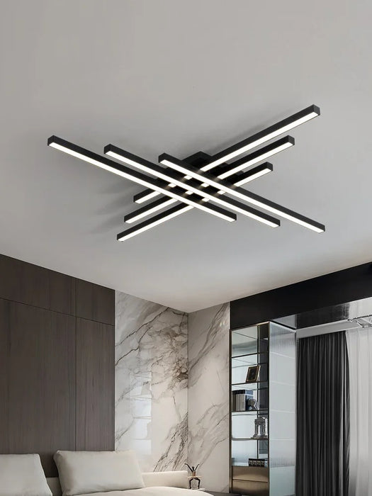 Modern Nordic ceiling light with black iron and acrylic design for kitchen and bedroom