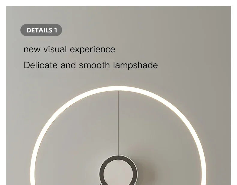 Modern LED Pendant Light – Adjustable Brightness & Color with Remote Control - Samanta Factory