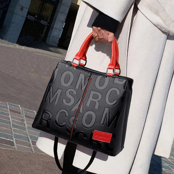 Casual PU leather shoulder bag with large capacity and removable strap for women