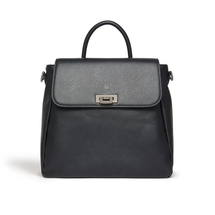 Zuri Black Vegan Backpack with Multiway Straps and Recycled Interiors