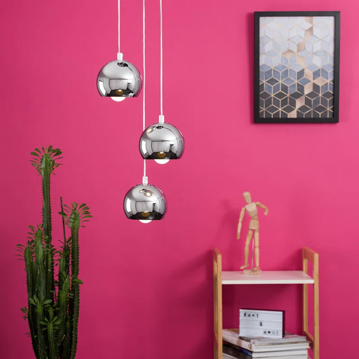 Pendant cluster ceiling light with 3 adjustable lights – modern hanging fixture for kitchen, dining room, or hallway