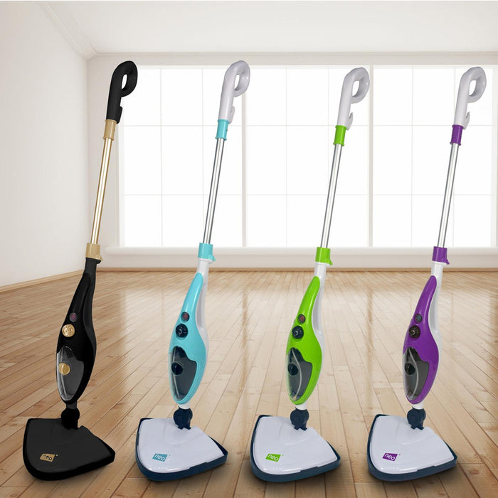 10-in-1 handheld steam cleaner with mop, garment steamer, and grout tool – ideal for UK households.