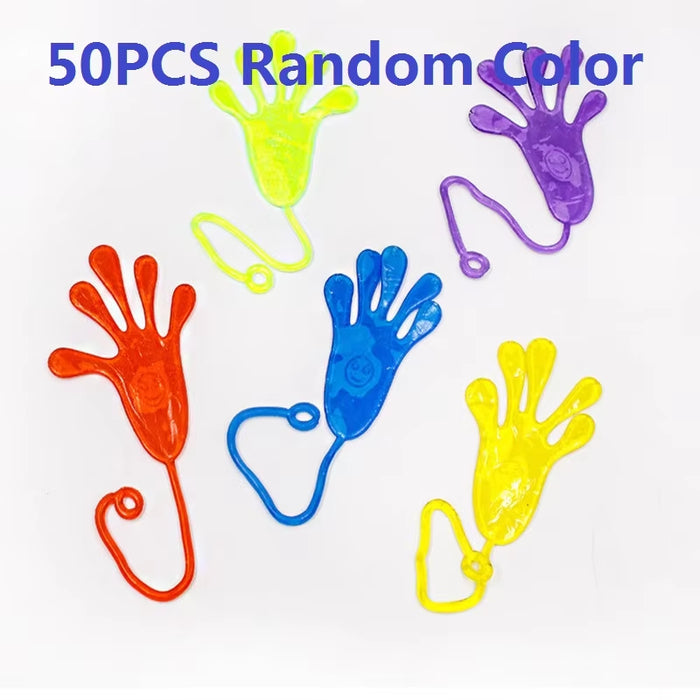 Colourful Kids Sticky Hands Toys – Elastic Slap Palms for Parties, Rewards & Gifts