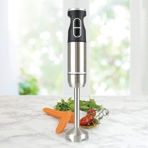 15-speed stainless steel hand blender with turbo function and detachable shaft