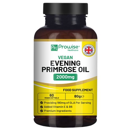 Vegan Evening Primrose Oil Capsules – High Strength GLA Supplement for Women’s Health