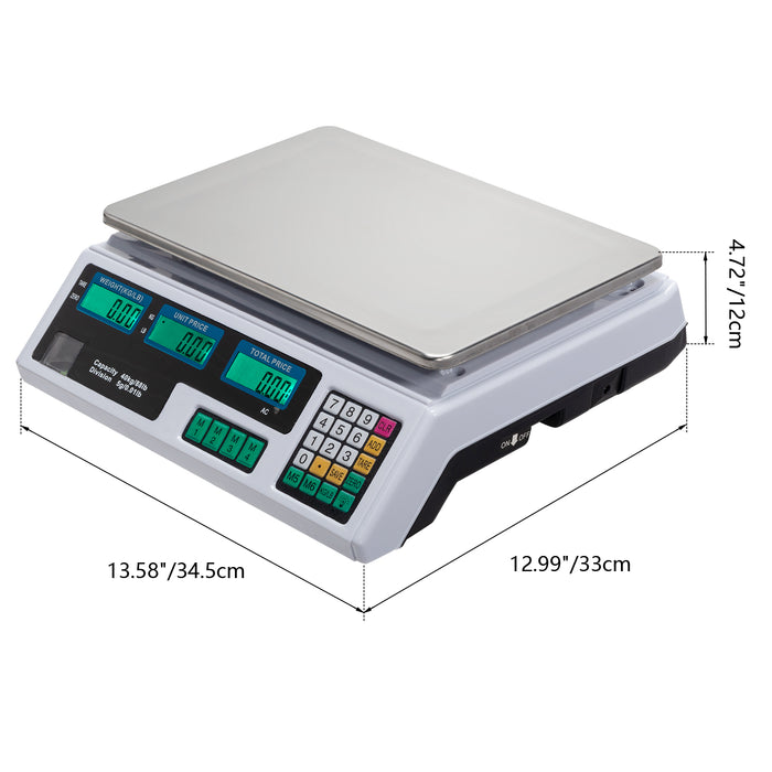 Digital Vegetable Price Scale – 40kg Capacity with LCD Display & Rechargeable Battery - Samanta Factory