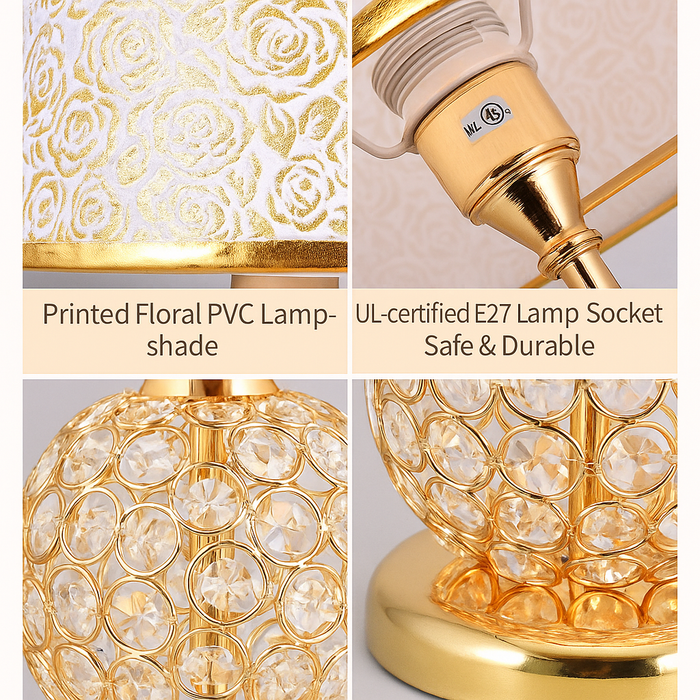 Crystal Desk Lamp – Luxury Bedside Lighting for Modern Bedrooms - Samanta Factory