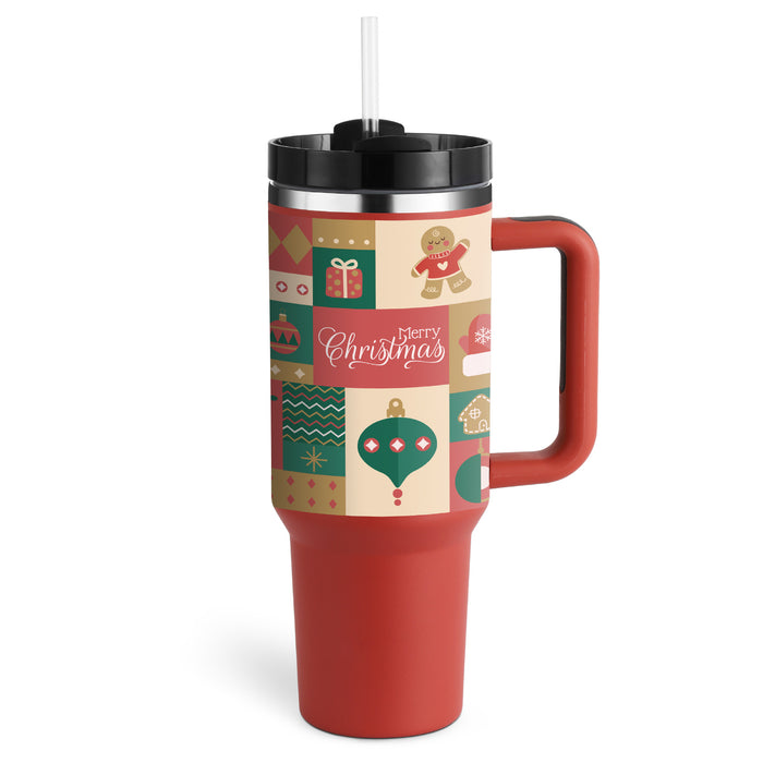 40oz Insulated Stainless Steel Tumbler – Leak-Proof Travel Mug for Hot & Cold Drinks - Samanta Factory