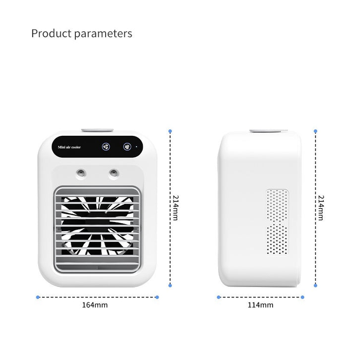Portable USB Air Cooler Fan – Atomization Cooling with Ice Water & Essential Oil Support - Samanta Factory