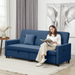 Convertible Velvet Sofa Bed – 3-Position Reclining with Pillows - Samanta Factory