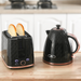Electric Kettle & Toaster Breakfast Set – Fast Boil & 7 Browning Levels with Stylish Honeycomb Design - Samanta Factory