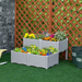 Raised Plastic Planter Box – Self-Draining Rattan-Style Design for Outdoor Gardening - Samanta Factory