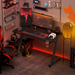 Gaming Desk Steel Frame – Z-Shape Base with Cup & Headphone Holder - Samanta Factory