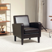 Accent Armchair – Compact PU Leather Chair with Pocket Spring Support - Samanta Factory