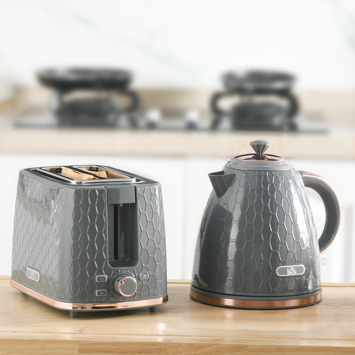 Electric Kettle & 2-Slice Toaster Set – Fast Boil & Even Toasting - Samanta Factory