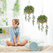Artificial Lavender Hanging Basket – Realistic UV-Protected Faux Flowers for Indoor & Outdoor Decor - Samanta Factory