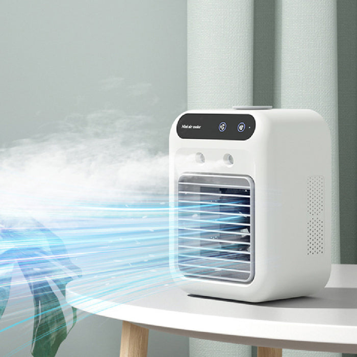 Portable USB Air Cooler Fan – Atomization Cooling with Ice Water & Essential Oil Support - Samanta Factory