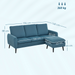 3-Seater Corduroy Sofa – Modular Chaise Lounge with Adjustable Legs & Plush Foam Comfort - Samanta Factory