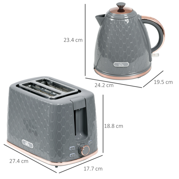 Electric Kettle & 2-Slice Toaster Set – Fast Boil & Even Toasting - Samanta Factory