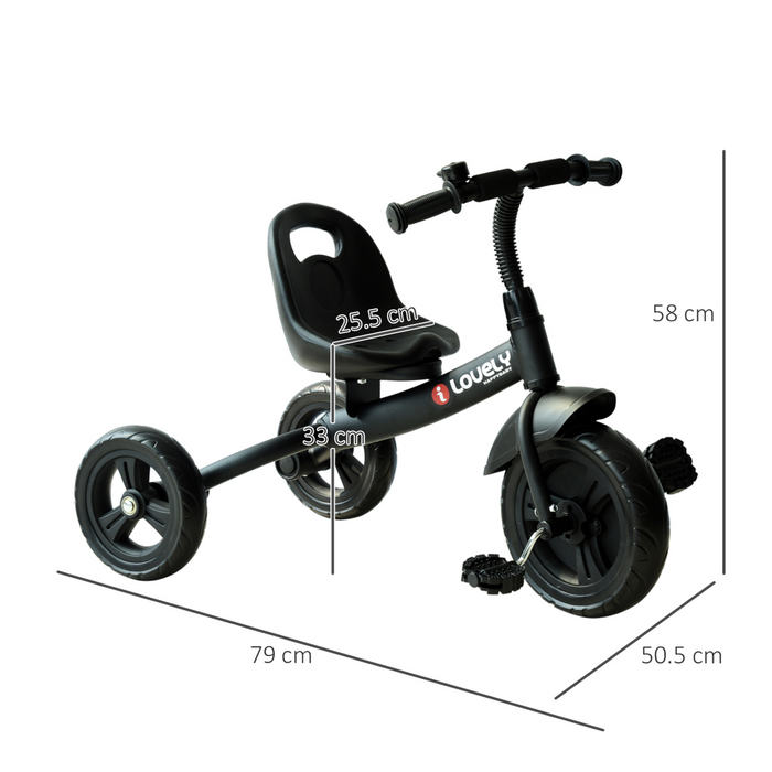 Toddler Tricycle Ride-On – 3-Wheel Metal Frame with Adjustable Seat & Splash Guard - Samanta Factory