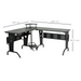 L-Shaped Corner Desk – Space-Saving Design with Keyboard Tray & Removable CPU Holder - Samanta Factory
