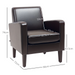 Accent Armchair – Compact PU Leather Chair with Pocket Spring Support - Samanta Factory