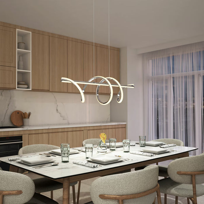 Coda LED Pendant Light in Chrome