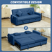 Convertible Velvet Sofa Bed – 3-Position Reclining with Pillows - Samanta Factory