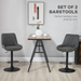 Adjustable Bar Stools Set – Swivel PU Leather with Footrest - Samanta Factory