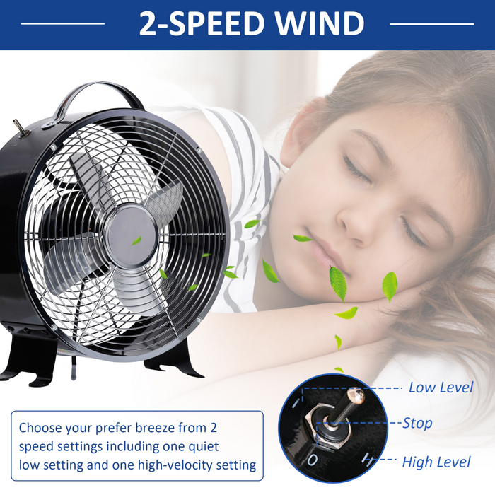 Electric Desk Fan – Compact 2-Speed Cooling with Anti-Slip Feet - Samanta Factory