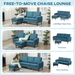 3-Seater Corduroy Sofa – Modular Chaise Lounge with Adjustable Legs & Plush Foam Comfort - Samanta Factory
