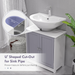Under-Sink Bathroom Cabinet – 60x60cm Storage Unit with Adjustable Shelf & Pipe Cut-Out - Samanta Factory