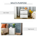 2-Drawer Bedside Table – White Nightstand with Storage for Bedroom & Living Room - Samanta Factory