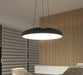  Matte Black Saucer LED Pendant Light – 24-Inch Dimmable Fixture with Adjustable Colour Temperature

