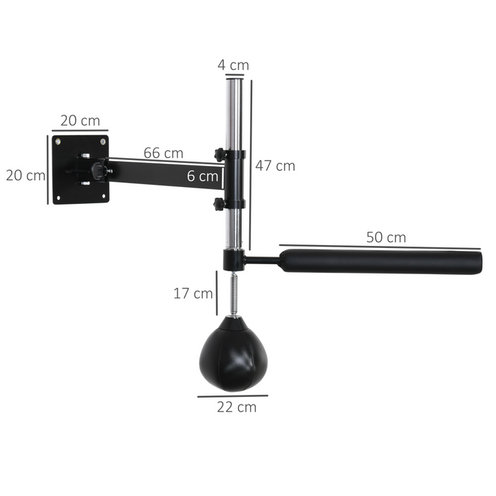 Wall-Mounted Adjustable Speed Ball Trainer – Reflex Punching Ball with Steel Frame for Boxing & MMA - Samanta Factory
