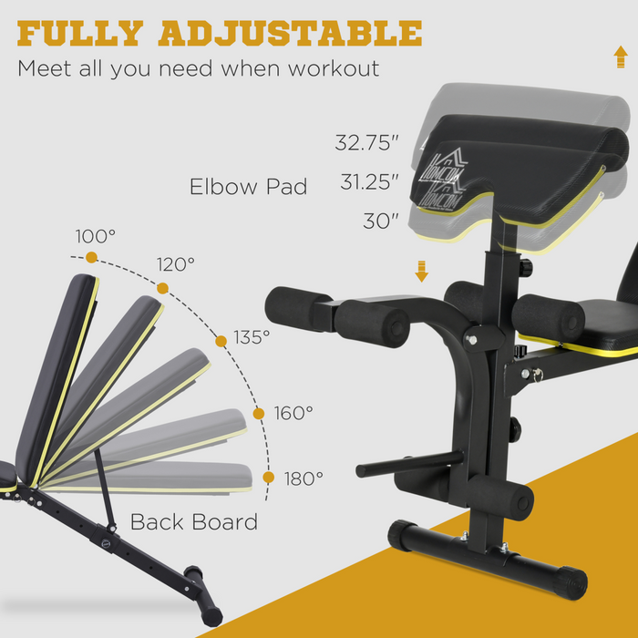 Adjustable Sit-Up & Dumbbell Bench – Multi-Functional Weight Bench for Full-Body Home Workouts - Samanta Factory