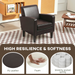 Accent Armchair – Compact PU Leather Chair with Pocket Spring Support - Samanta Factory