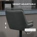 Adjustable Bar Stools Set – Swivel PU Leather with Footrest - Samanta Factory