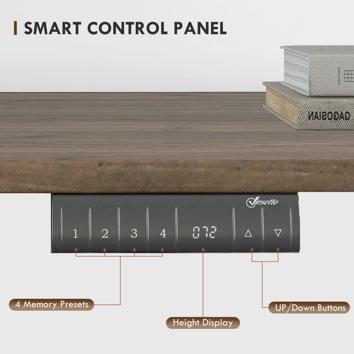 Electric Sit-Stand Desk – Height Adjustable with Memory Presets & Collision Protection - Samanta Factory