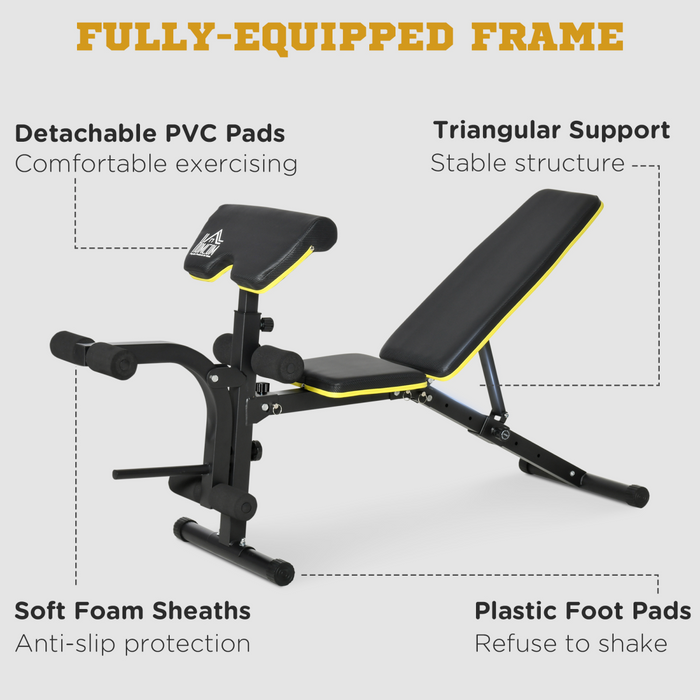Adjustable Sit-Up & Dumbbell Bench – Multi-Functional Weight Bench for Full-Body Home Workouts - Samanta Factory