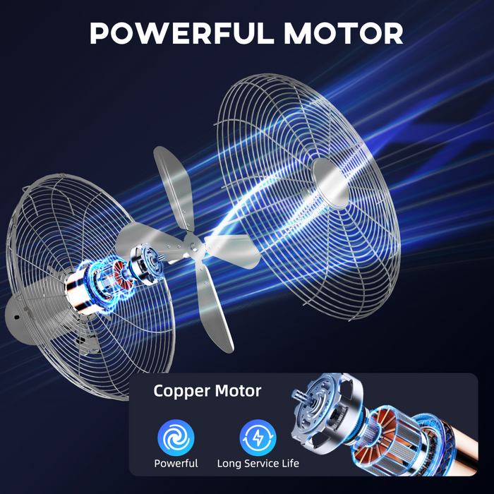 Metal Pedestal Fan – Oscillating Cooling with Adjustable Height & Timer - Samanta Factory