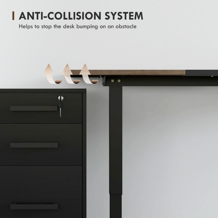 Electric Sit-Stand Desk – Height Adjustable with Memory Presets & Collision Protection - Samanta Factory