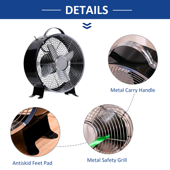 Electric Desk Fan – Compact 2-Speed Cooling with Anti-Slip Feet - Samanta Factory