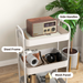 3-Tier Steel Storage Trolley – White Rolling Kitchen Cart with Baskets & Wheel - Samanta Factory