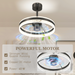 Modern LED Ceiling Fan with Remote – 6-Speed, Reversible Motor & Adjustable Light Modes - Samanta Factory