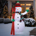 9 Ft LED Twinkle Collapsible Snowman with Skis